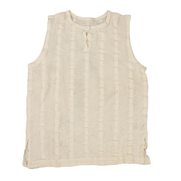 ISSEY MIYAKE PERMANENTE Stripe Knit Mesh Tank Top Size M
