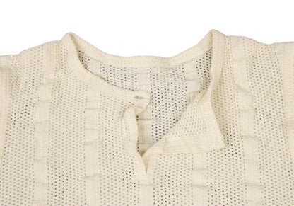 ISSEY MIYAKE PERMANENTE Stripe Knit Mesh Tank Top Size M
