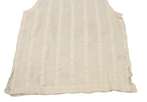 ISSEY MIYAKE PERMANENTE Stripe Knit Mesh Tank Top Size M
