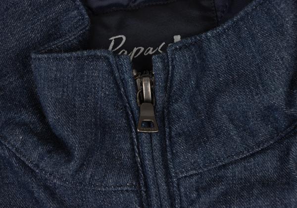 Papas Felt Patch Padded Denim Vest Indigo Size M