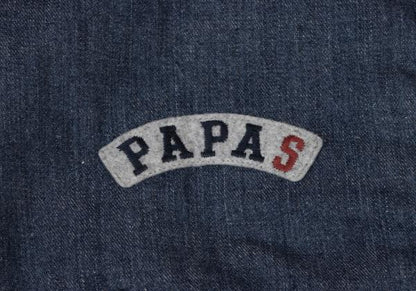 Papas Felt Patch Padded Denim Vest Indigo Size M