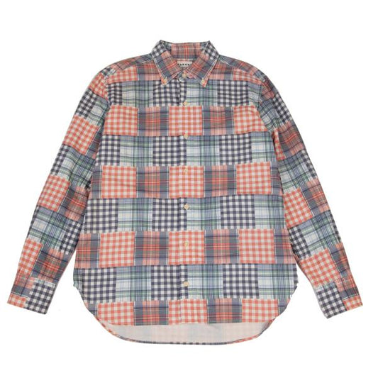 Papas+ Crazy Check Print Cotton Shirt Multi Size S