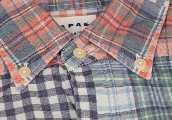 Papas+ Crazy Check Print Cotton Shirt Multi Size S
