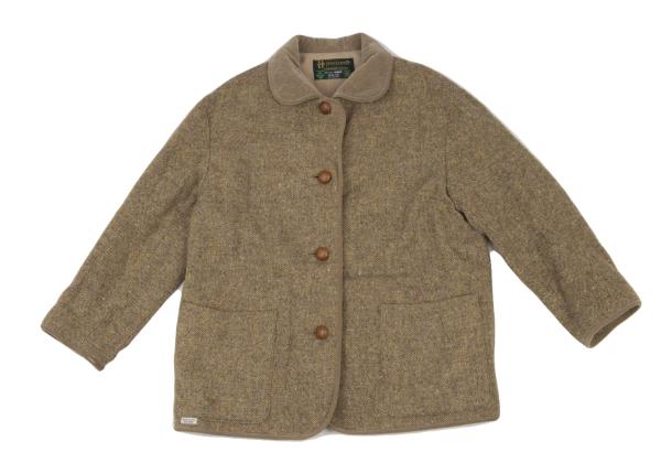 Mademoiselle NON NON HIRELANO Tweed Jacket Beige Size M