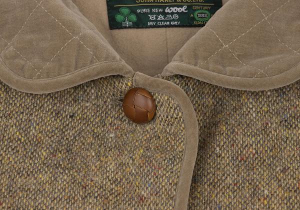 Mademoiselle NON NON HIRELANO Tweed Jacket Beige Size M