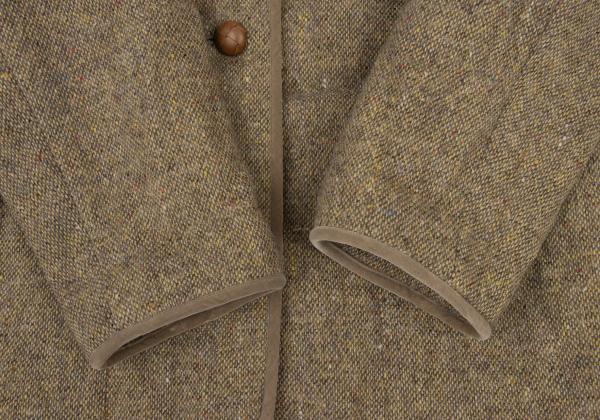 Mademoiselle NON NON HIRELANO Tweed Jacket Beige Size M