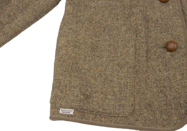 Mademoiselle NON NON HIRELANO Tweed Jacket Beige Size M