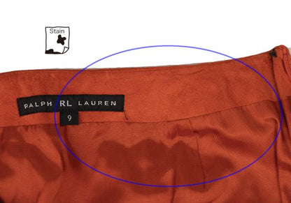 RALPH LAUREN Colorful Embroidered Pig Leather Skirt Size 9