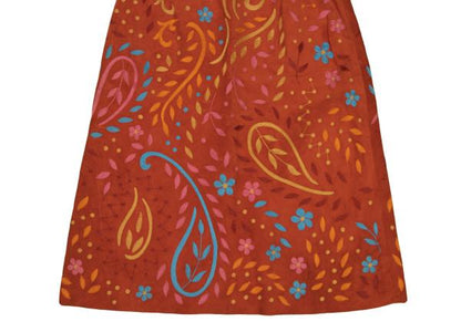 RALPH LAUREN Colorful Embroidered Pig Leather Skirt Size 9