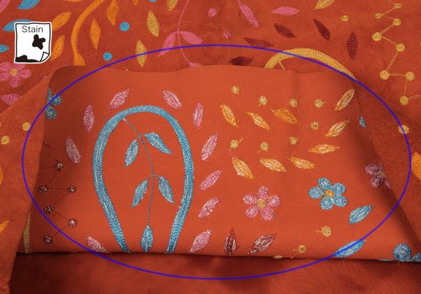 RALPH LAUREN Colorful Embroidered Pig Leather Skirt Size 9