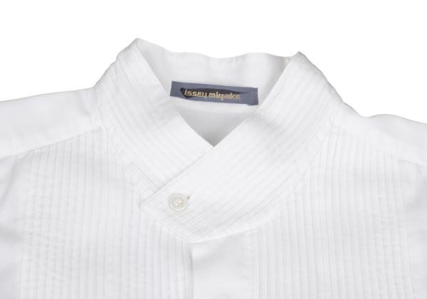 ISSEY MIYAKE MEN Cotton Pintuck Stand Shirt White Size M