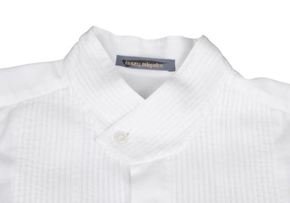 ISSEY MIYAKE MEN Cotton Pintuck Stand Shirt White Size M