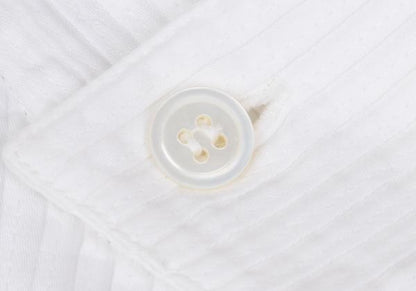 ISSEY MIYAKE MEN Cotton Pintuck Stand Shirt White Size M