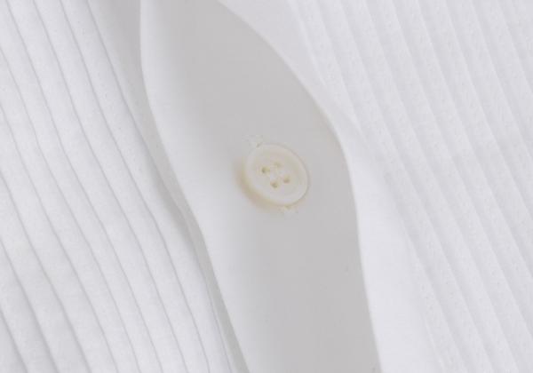 ISSEY MIYAKE MEN Cotton Pintuck Stand Shirt White Size M