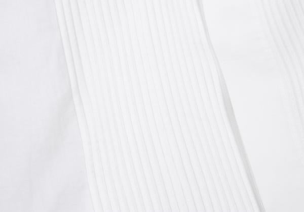 ISSEY MIYAKE MEN Cotton Pintuck Stand Shirt White Size M