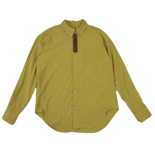 JUNIOR GAULTIER Mustard Brown Decorated Poly Shirt Size 48