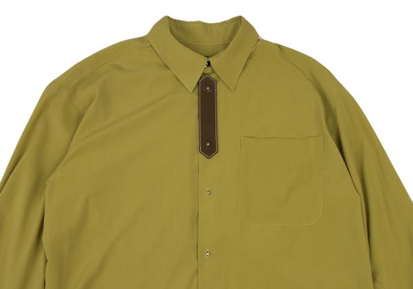 JUNIOR GAULTIER Mustard Brown Decorated Poly Shirt Size 48