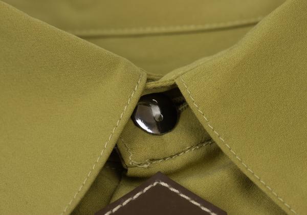 JUNIOR GAULTIER Mustard Brown Decorated Poly Shirt Size 48