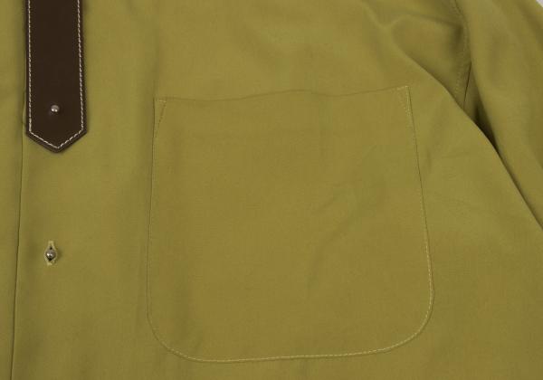 JUNIOR GAULTIER Mustard Brown Decorated Poly Shirt Size 48
