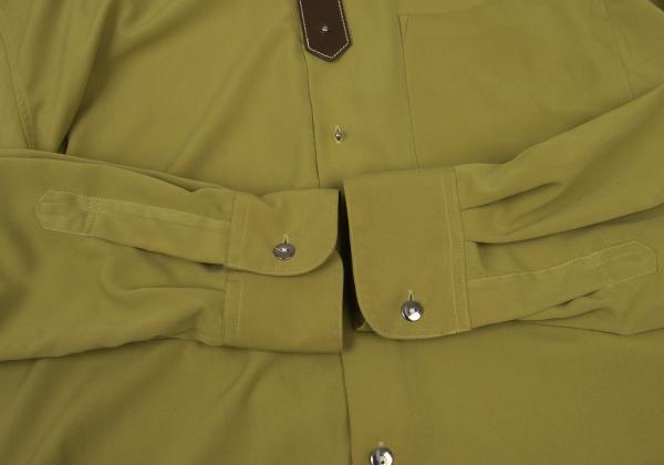 JUNIOR GAULTIER Mustard Brown Decorated Poly Shirt Size 48
