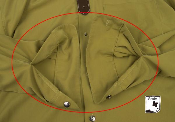 JUNIOR GAULTIER Mustard Brown Decorated Poly Shirt Size 48
