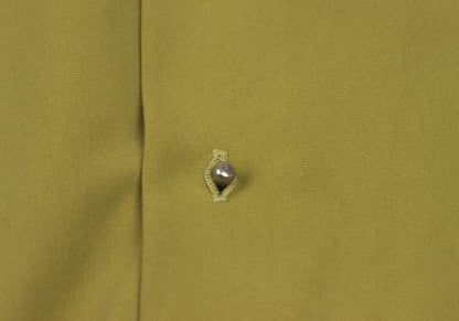 JUNIOR GAULTIER Mustard Brown Decorated Poly Shirt Size 48
