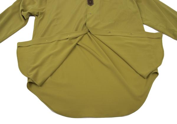 JUNIOR GAULTIER Mustard Brown Decorated Poly Shirt Size 48