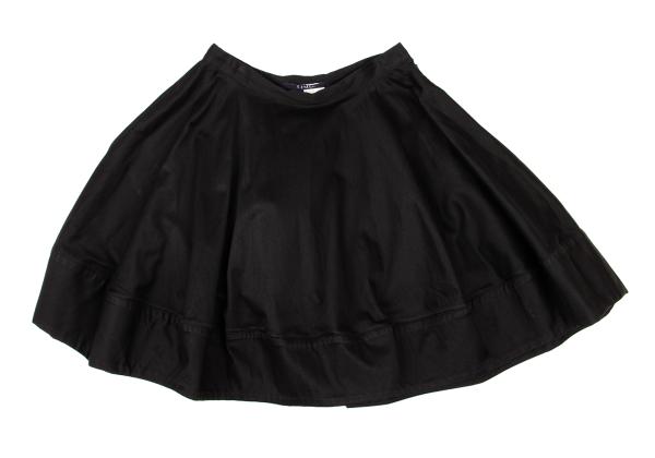LIMI feu Cotton Stretch Wide Midi Skirt Black Size M