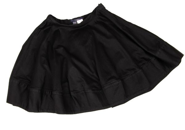 LIMI feu Cotton Stretch Wide Midi Skirt Black Size M