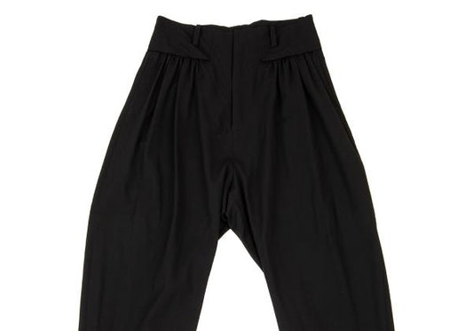 LIMI feu Wool Gabardine Gather Design Pants Black Size S