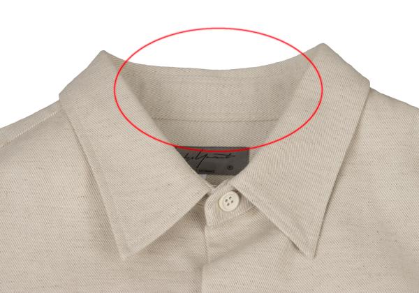 Yohji Yamamoto POUR HOMME 20SS Patch Shirt Ivory Size 3