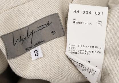 Yohji Yamamoto POUR HOMME 20SS Patch Shirt Ivory Size 3