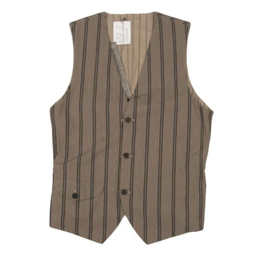NOUSAN 22SS Striped Reversible Vest Brown Size L