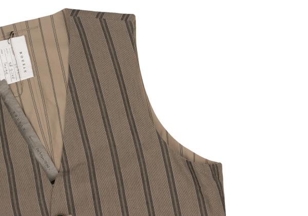 NOUSAN 22SS Striped Reversible Vest Brown Size L