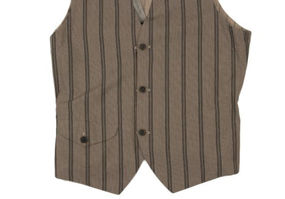 NOUSAN 22SS Striped Reversible Vest Brown Size L
