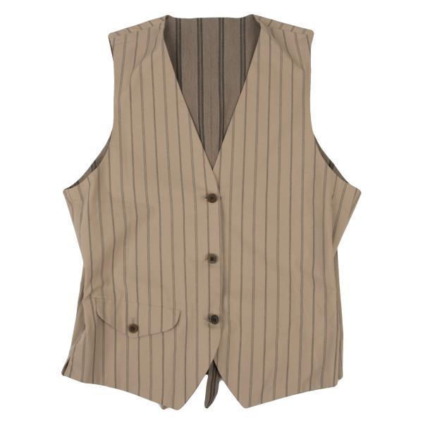 NOUSAN 22SS Striped Reversible Vest Brown Size L
