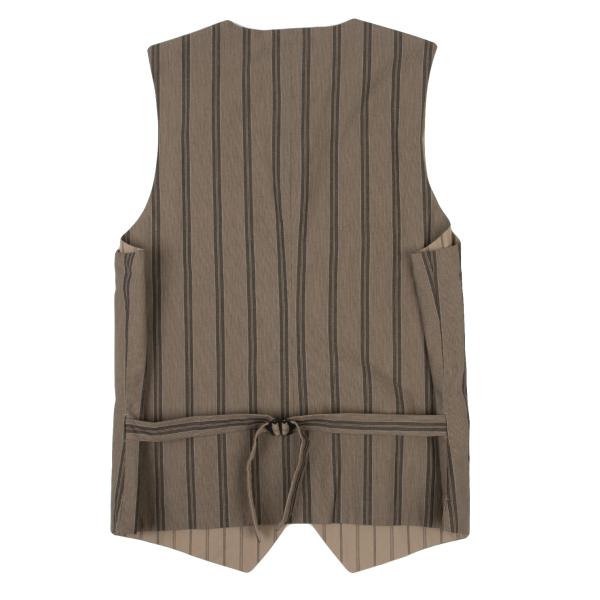 NOUSAN 22SS Striped Reversible Vest Brown Size L