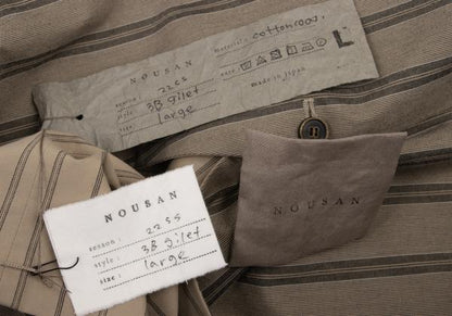 NOUSAN 22SS Striped Reversible Vest Brown Size L
