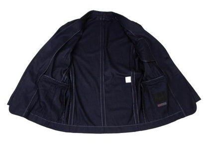 Papas Navy Wool Covered Button Jacket Size M