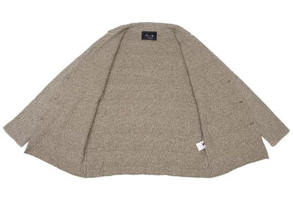 Papas Brown Cotton Linen Tailored Knit Jacket Size M
