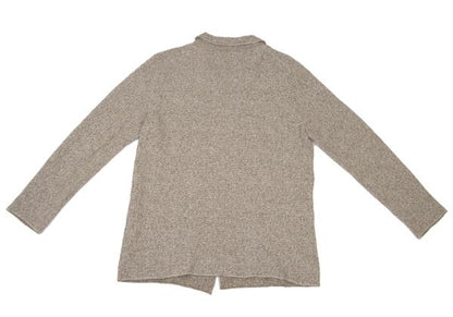 Papas Brown Cotton Linen Tailored Knit Jacket Size M