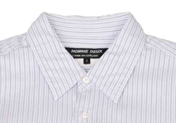 COMME des GARCONS HOMME DEUX Sleeve Check Shirt Blue Size S