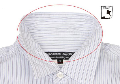 COMME des GARCONS HOMME DEUX Sleeve Check Shirt Blue Size S