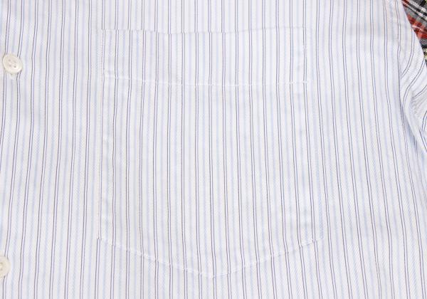 COMME des GARCONS HOMME DEUX Sleeve Check Shirt Blue Size S