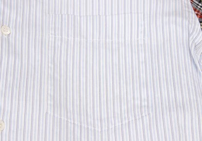 COMME des GARCONS HOMME DEUX Sleeve Check Shirt Blue Size S