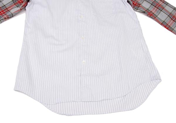 COMME des GARCONS HOMME DEUX Sleeve Check Shirt Blue Size S