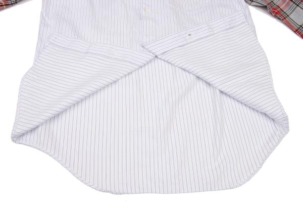 COMME des GARCONS HOMME DEUX Sleeve Check Shirt Blue Size S