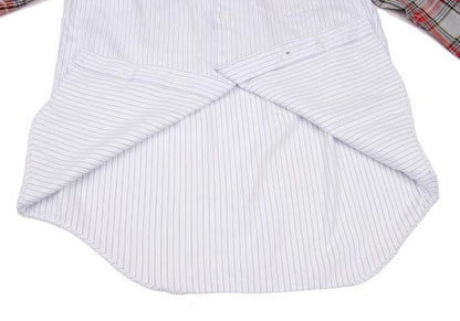 COMME des GARCONS HOMME DEUX Sleeve Check Shirt Blue Size S