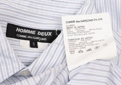 COMME des GARCONS HOMME DEUX Sleeve Check Shirt Blue Size S