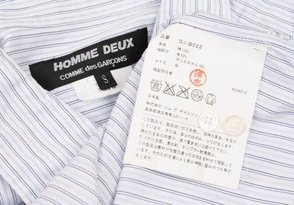 COMME des GARCONS HOMME DEUX Sleeve Check Shirt Blue Size S